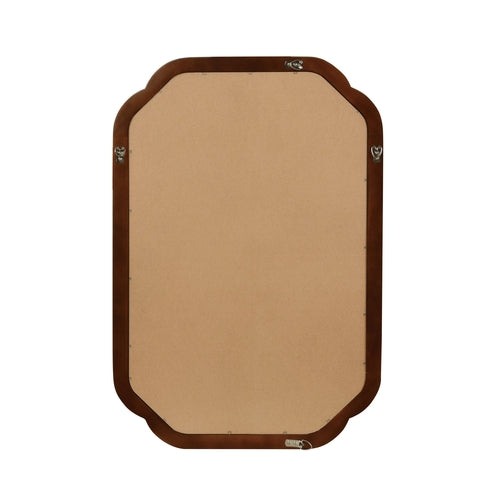 Solid Wood Frame Rounded Corner Decorative Mirror, For Bedroom,